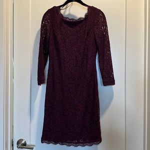 Adrianna Pappell lace-look lined dress | 6 | Mulberry